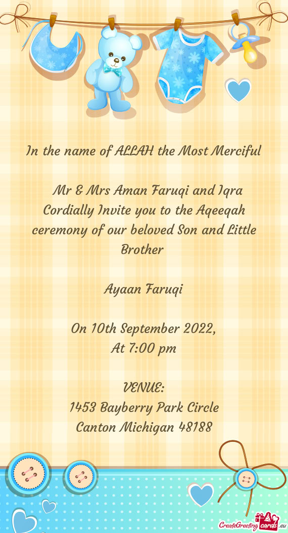 Mr & Mrs Aman Faruqi and Iqra