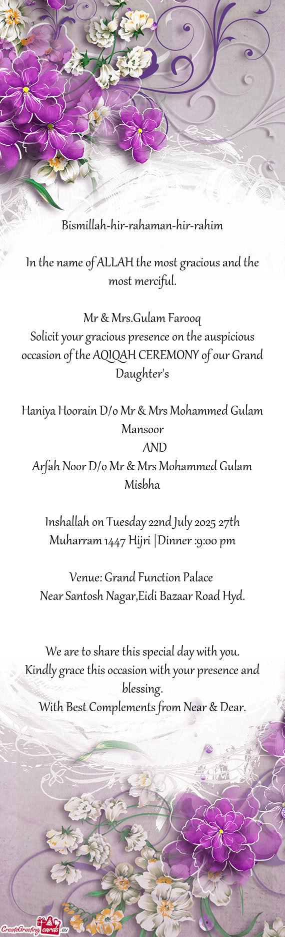 Mr & Mrs.Gulam Farooq