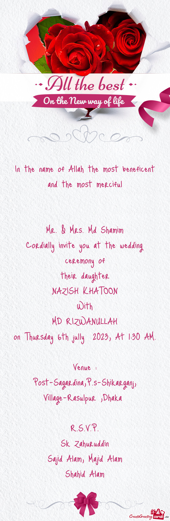 Mr. & Mrs. Md Shamim