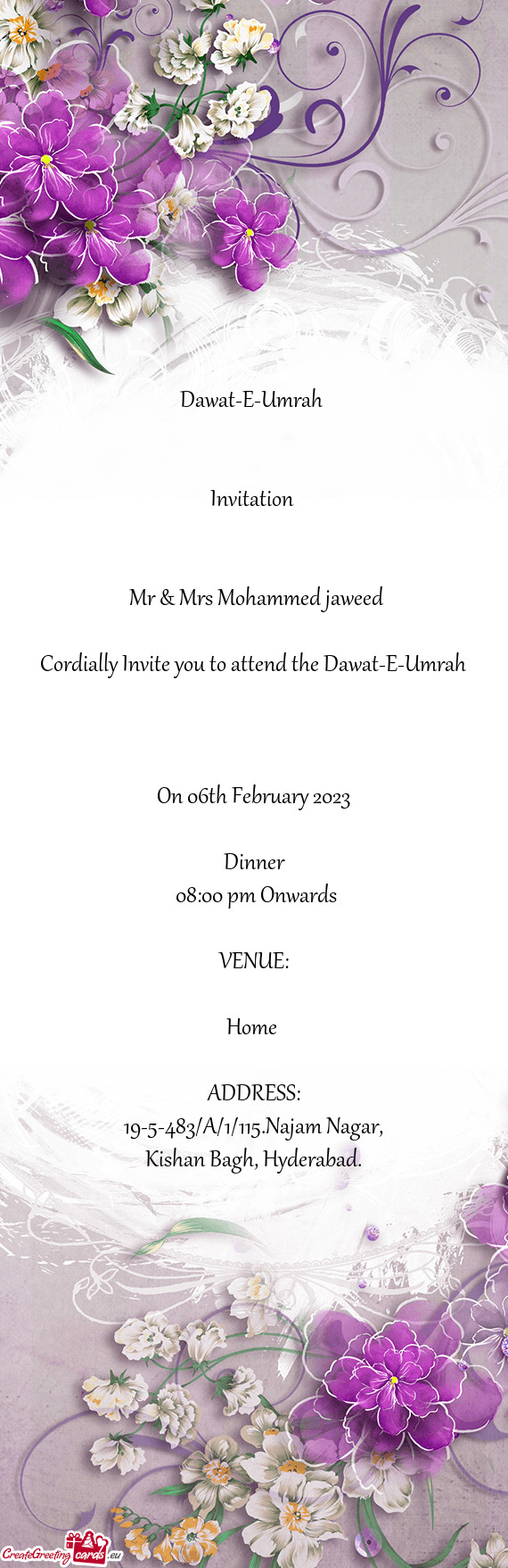 Mr & Mrs Mohammed jaweed