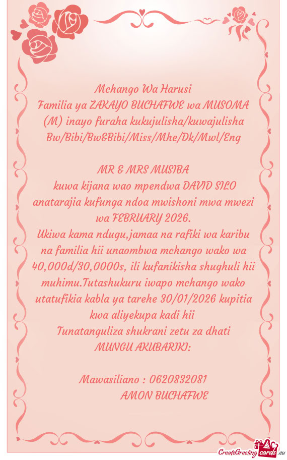 MR & MRS MUSIBA