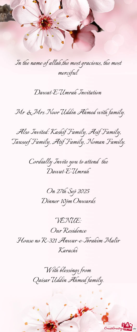 Mr & Mrs Noor Uddin Ahmed with family