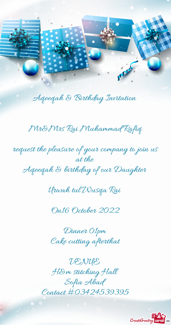 Mr&Mrs Rai Muhammad Rafiq