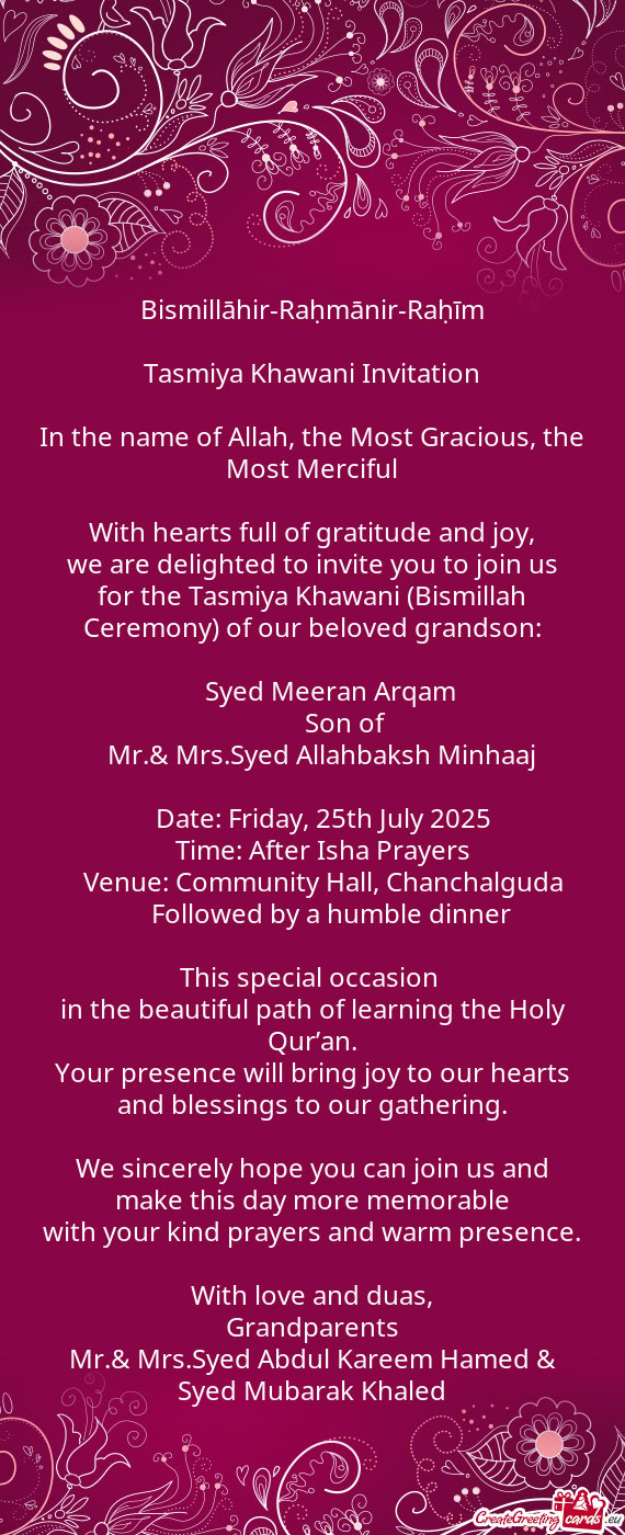 Mr.& Mrs.Syed Allahbaksh Minhaaj