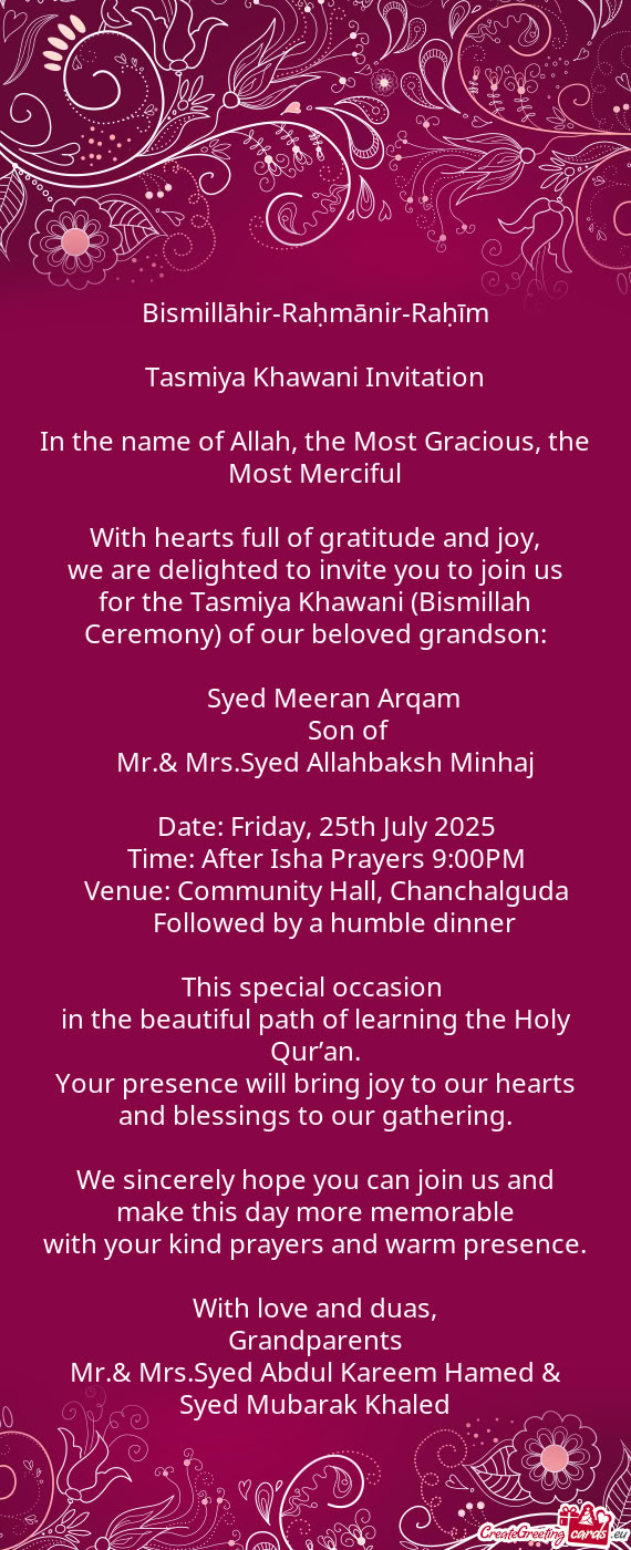 Mr.& Mrs.Syed Allahbaksh Minhaj