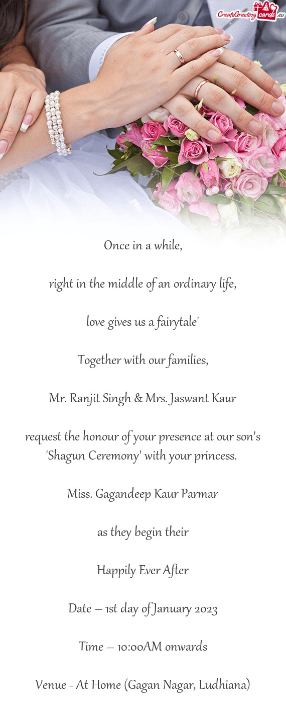 Mr. Ranjit Singh & Mrs. Jaswant Kaur