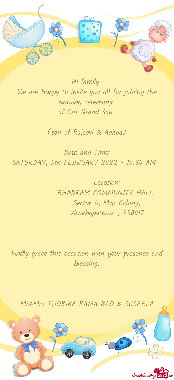 Mr&Mrs THORIKA RAMA RAO & SUSEELA