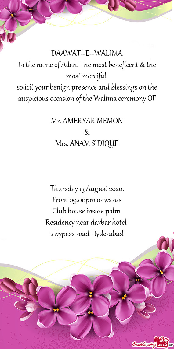 Mrs. ANAM SIDIQUE