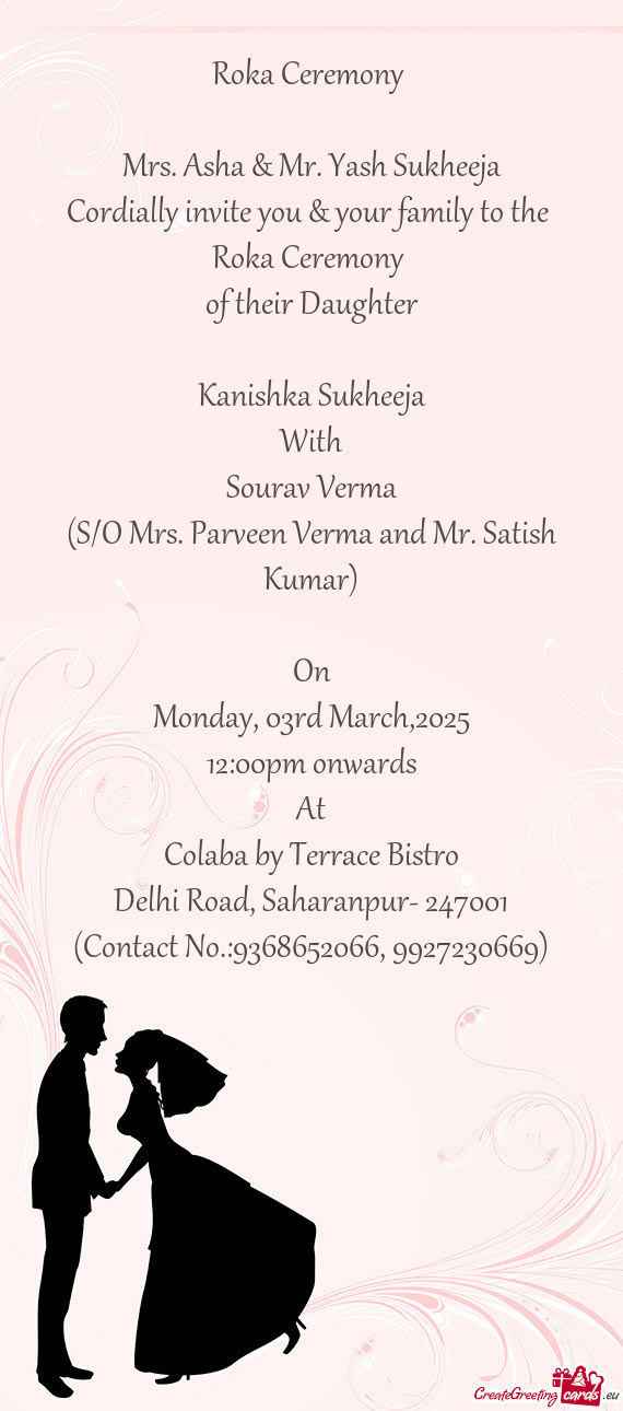 Mrs. Asha & Mr. Yash Sukheeja