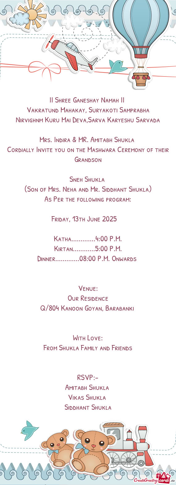 Mrs. Indira & MR. Amitabh Shukla