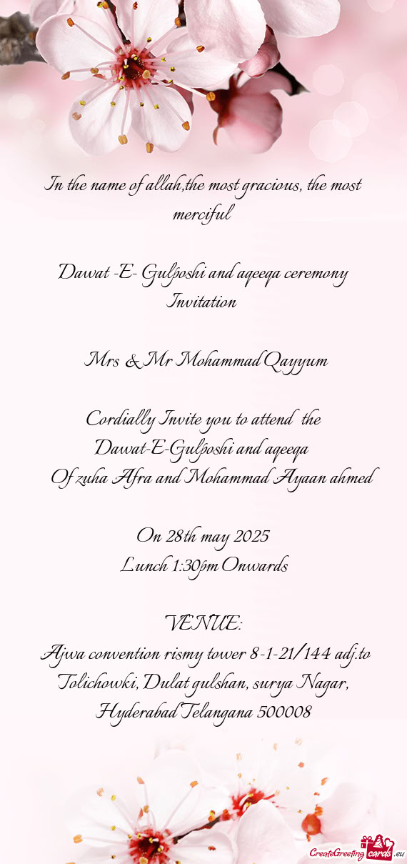 Mrs & Mr Mohammad Qayyum