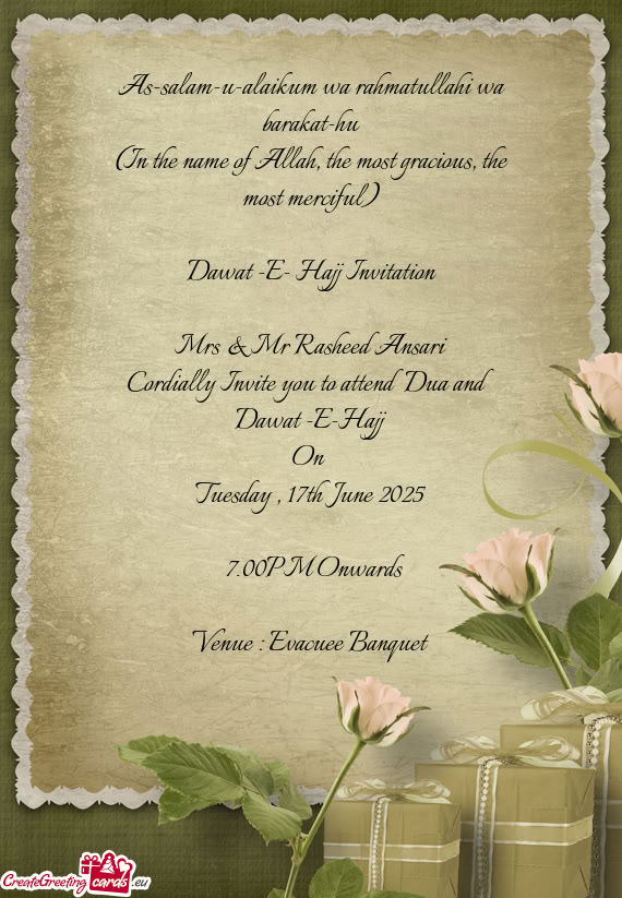 Mrs & Mr Rasheed Ansari