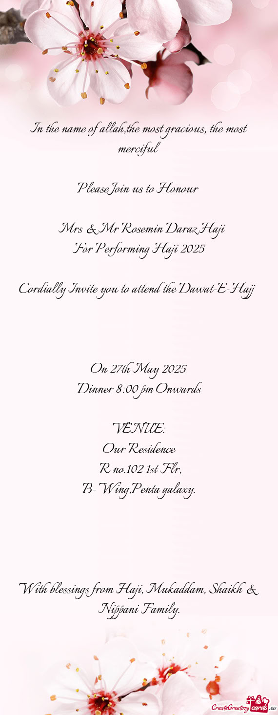 Mrs & Mr Rosemin Daraz Haji