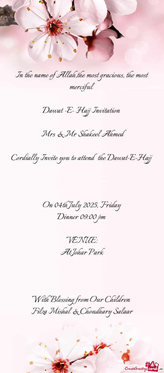 Mrs & Mr Shakeel Ahmed