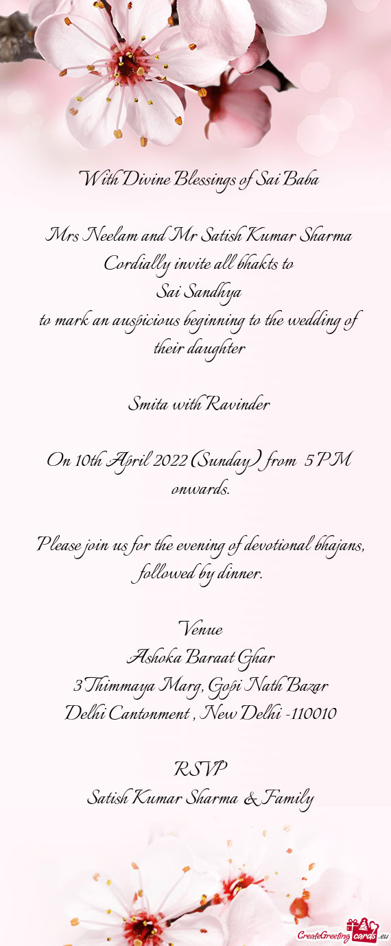 Mrs Neelam and Mr Satish Kumar Sharma