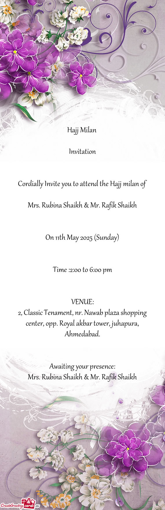 Mrs. Rubina Shaikh & Mr. Rafik Shaikh