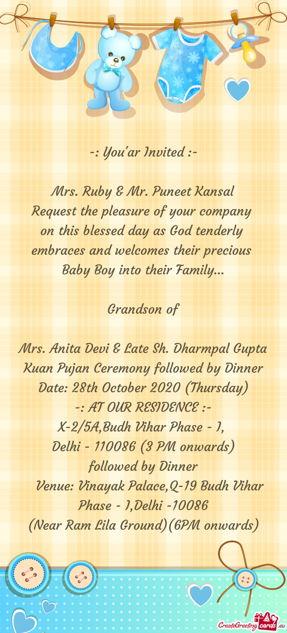 Mrs. Ruby & Mr. Puneet Kansal