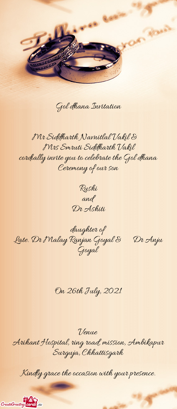 Mrs Smruti Siddharth Vakil