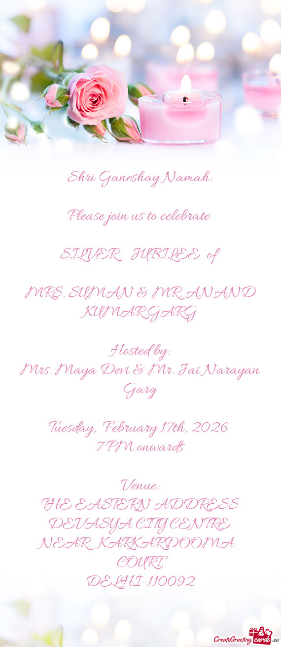 MRS. SUMAN & MR. ANAND KUMAR GARG