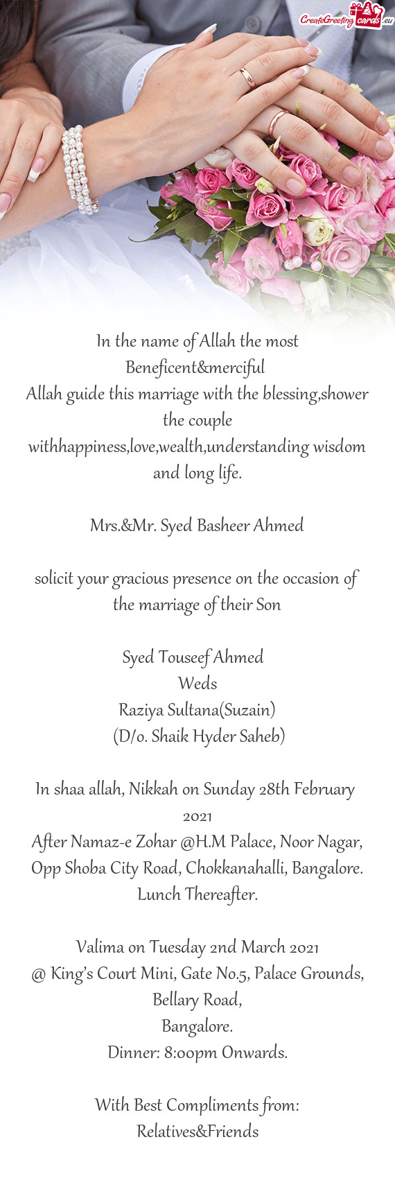 Mrs.&Mr. Syed Basheer Ahmed