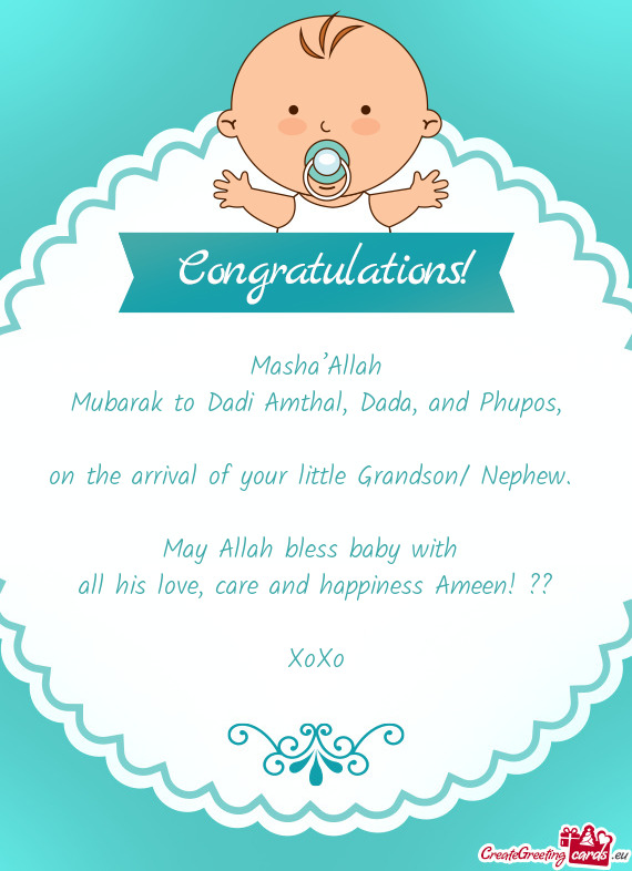 Mubarak to Dadi Amthal, Dada, and Phupos