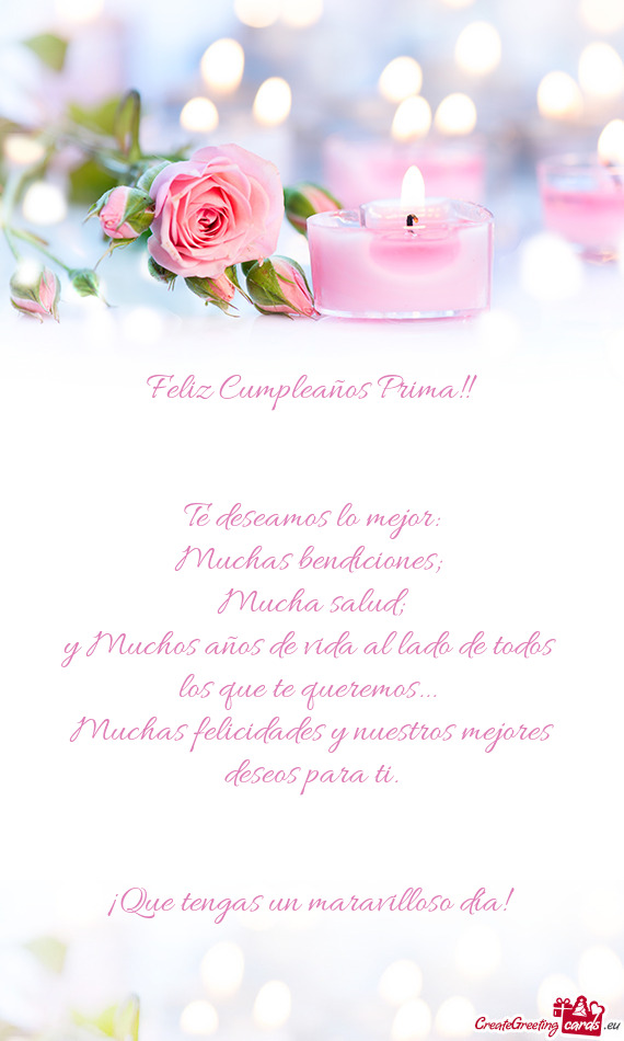 Muchas felicidades y nuestros mejores deseos para ti