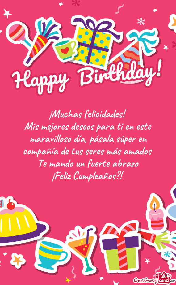 ¡Muchas felicidades