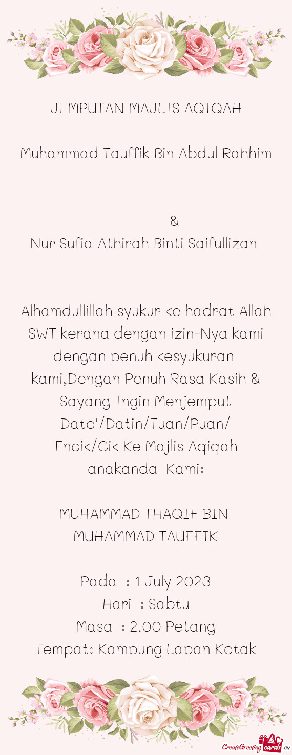 Muhammad Tauffik Bin Abdul Rahhim