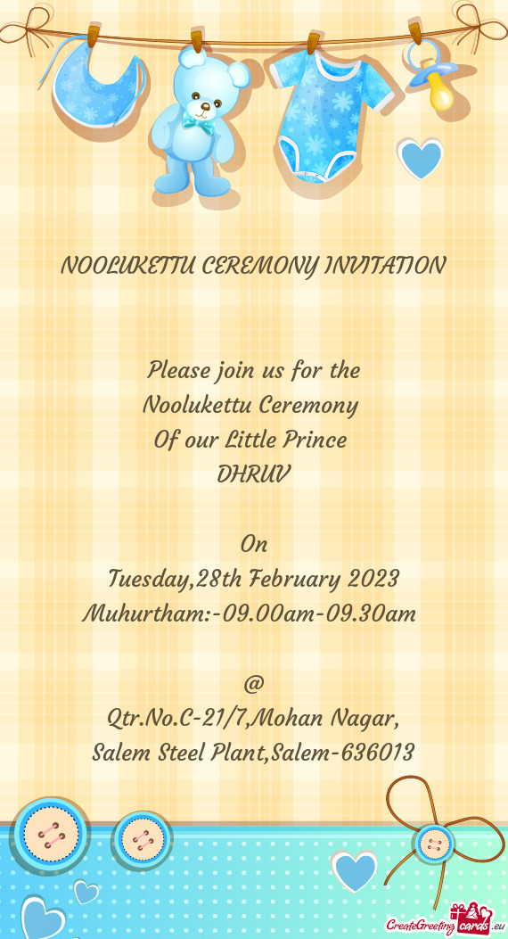 Muhurtham:-09.00am-09.30am