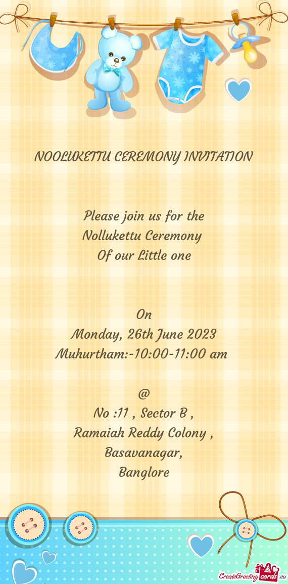 Muhurtham:-10:00-11:00 am