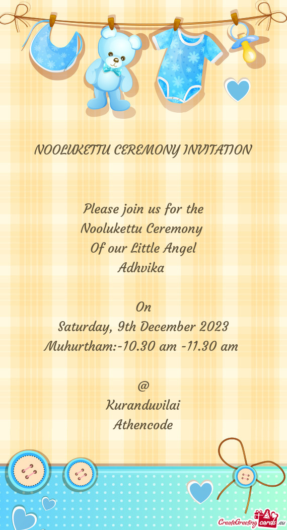 Muhurtham:-10.30 am -11.30 am