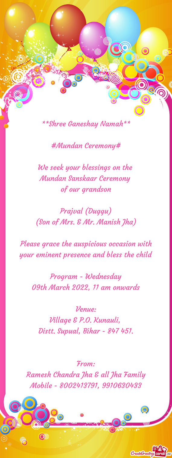 #Mundan Ceremony#