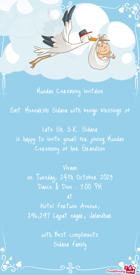 Mundan Ceremony Invitaion