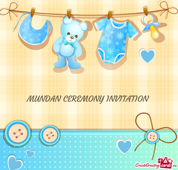 MUNDAN CEREMONY INVITATION