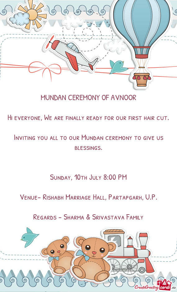 MUNDAN CEREMONY OF AVNOOR