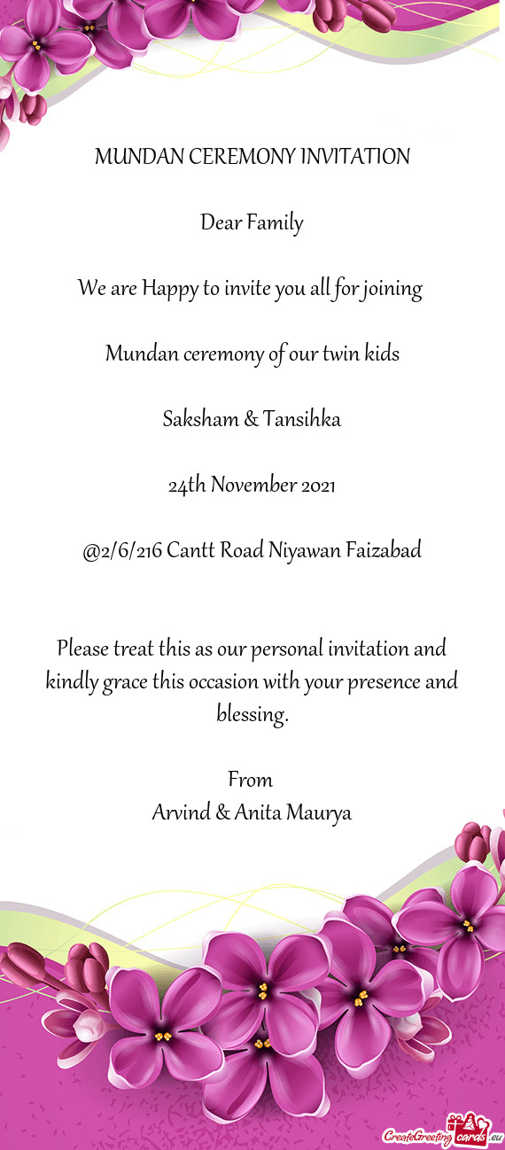 Mundan ceremony of our twin kids