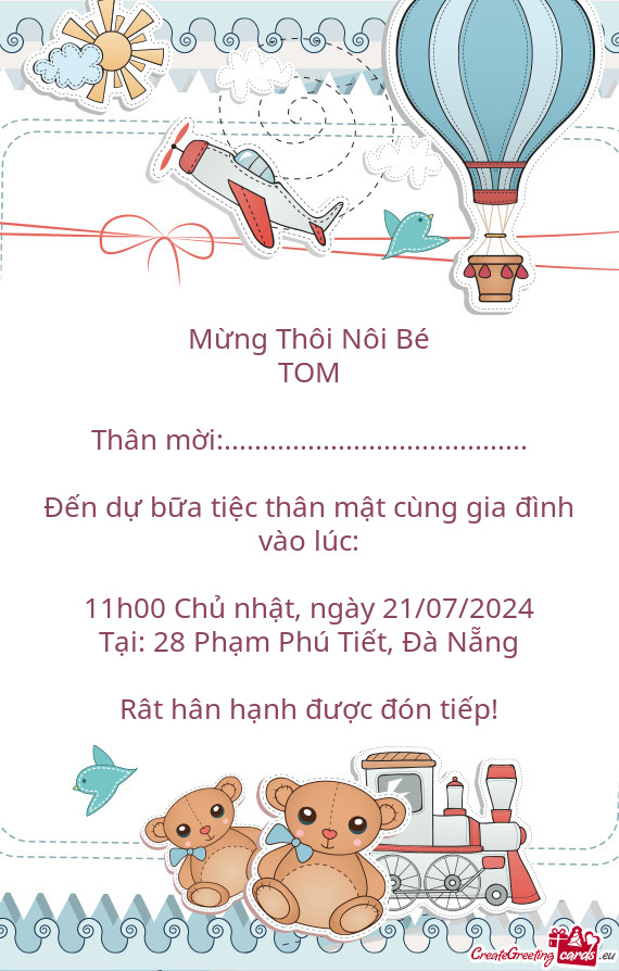 Mừng Thôi Nôi Bé