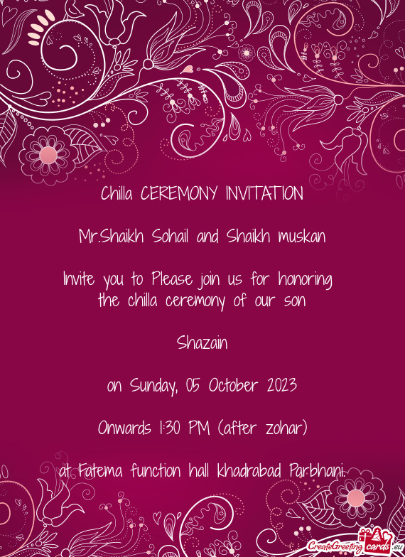 Muskan Invite