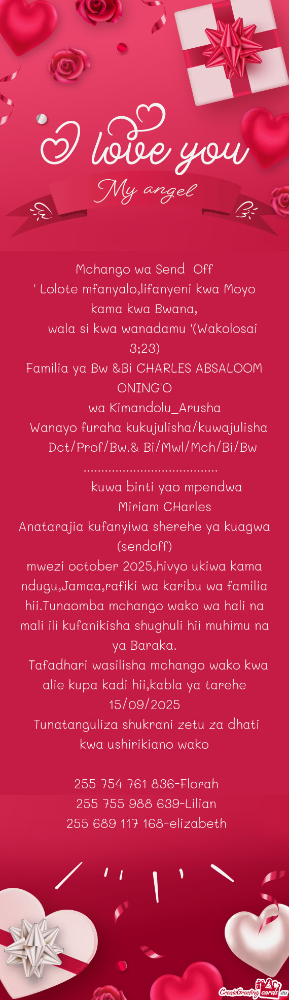 Mwezi october 2025,hivyo ukiwa kama ndugu,Jamaa,rafiki wa karibu wa familia hii.Tunaomba mchango wak