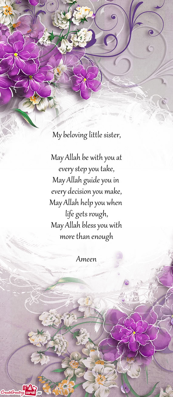 My beloving little sister