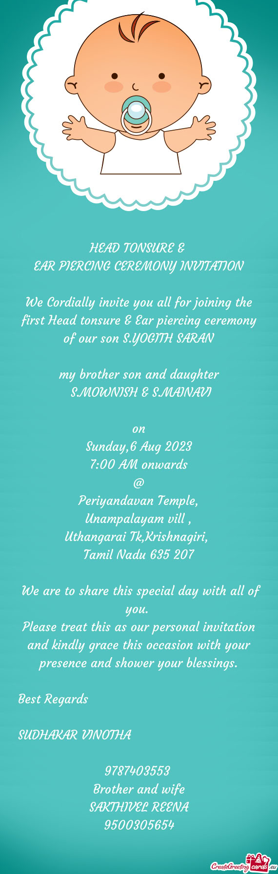 My brother son and daughter