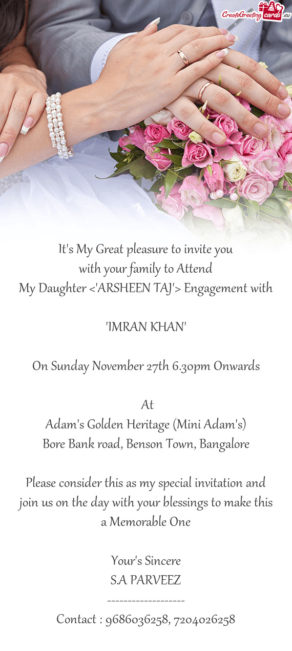 My Daughter <"ARSHEEN TAJ"> Engagement with