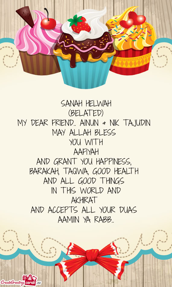 MY DEAR FRIEND.. AINUN & NIK TAJUDIN