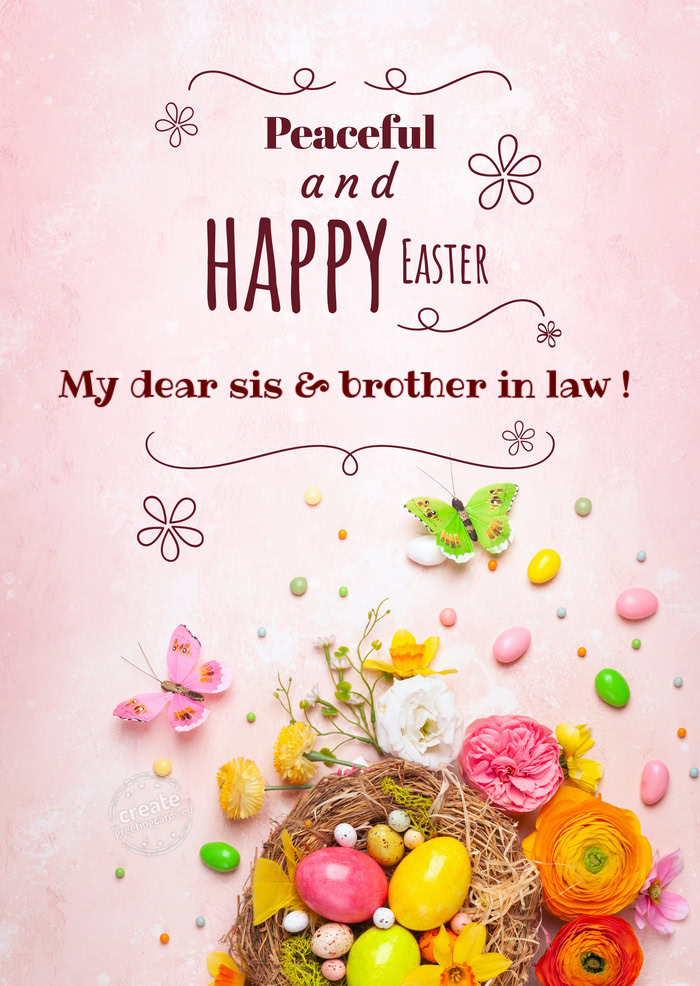 My dear sis & brother in law !