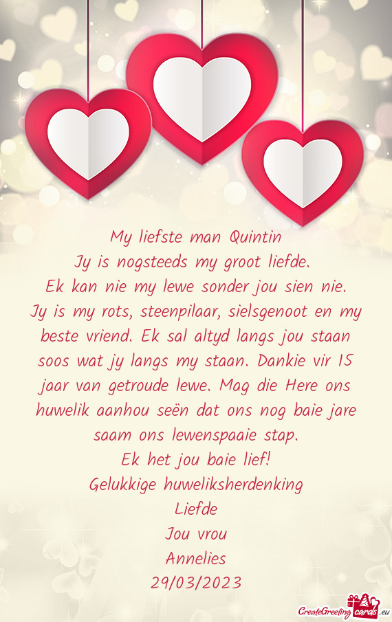 My liefste man Quintin