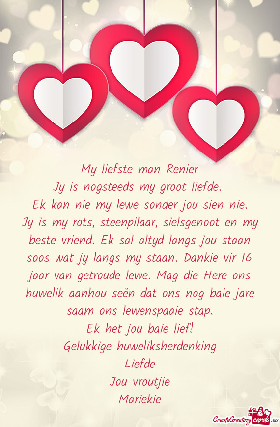 My liefste man Renier