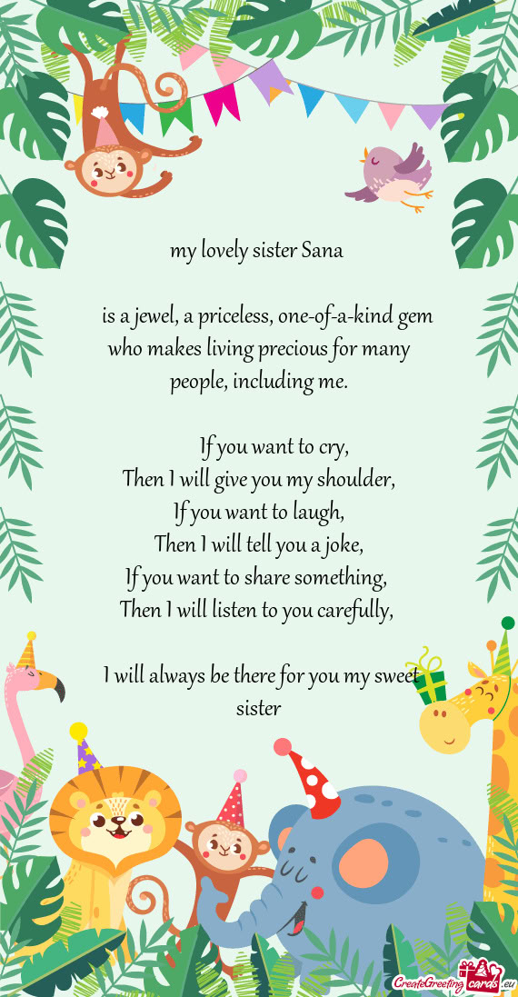 My lovely sister Sana