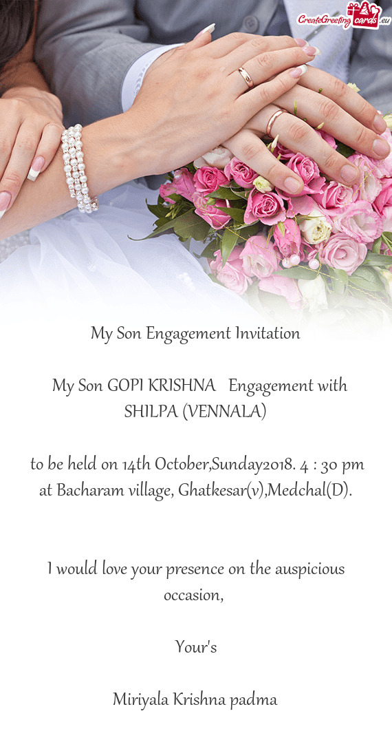 My Son GOPI KRISHNA Engagement with