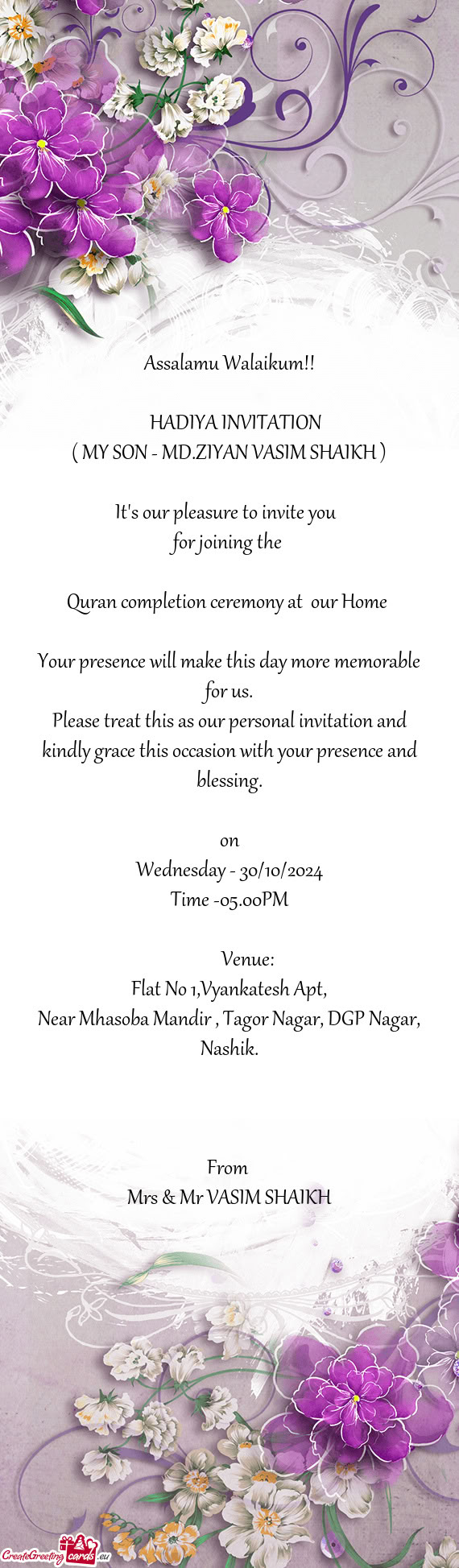 ( MY SON - MD.ZIYAN VASIM SHAIKH )