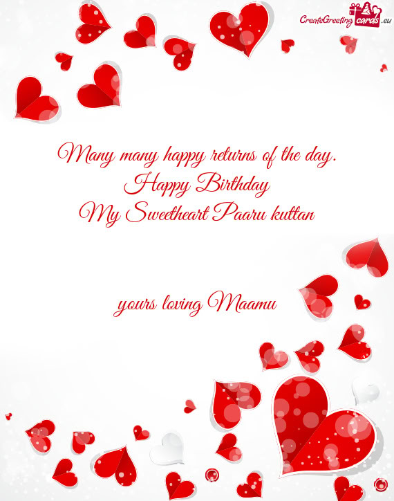 My Sweetheart Paaru kuttan